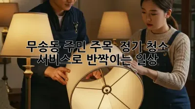 ✨ 무송동 주민 주목! 🏡 정기 청소 서비스로 반짝이는 일상 ✨